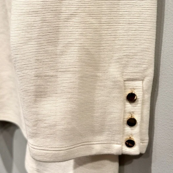 Talbots Cream Sabrina Portrait Collar Top - Picture 4 of 11